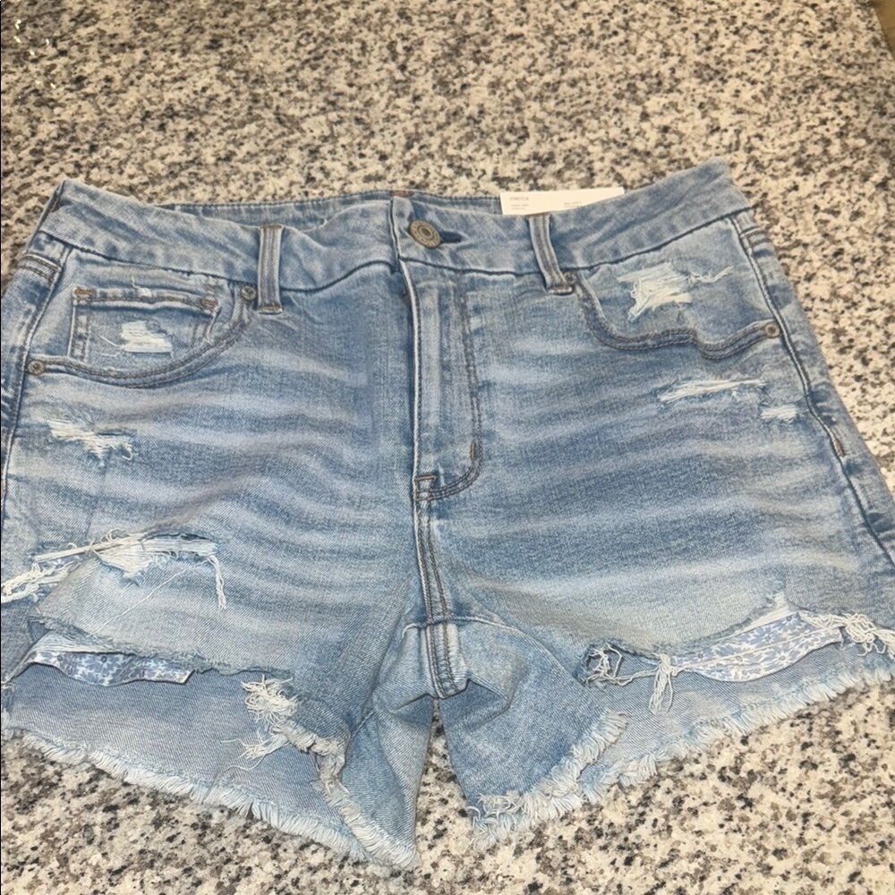 AE curvy Distressed Denim Shorts